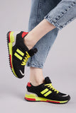 Tonny Black Women's Black Yellow Sports Shoes
