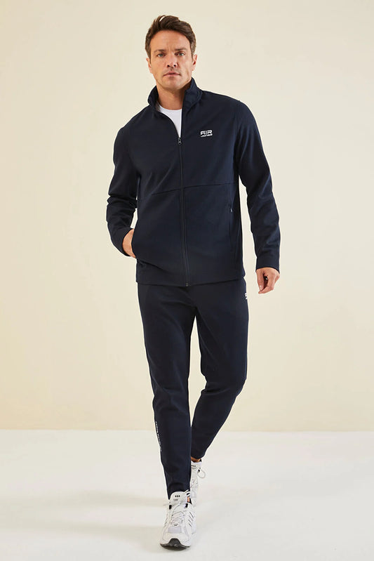 Air Jones Men's Carlos Navy Blue Standard Fit Tracksuit