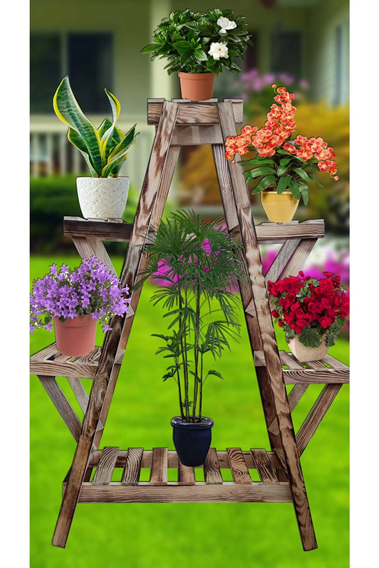 Severale Garden Walnut Wooden Decorative Balcony Flower Pot