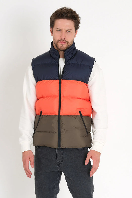 Weyeze Men's Navy Blue Inflatable Vest