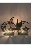 Gizemli Home Black 3-Piece Decorative Tealight Ramadan Decoration