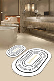 Cp Rug Decorative Bathroom Non-Slip Based Washable Set Of 2-Piece Bath Mat