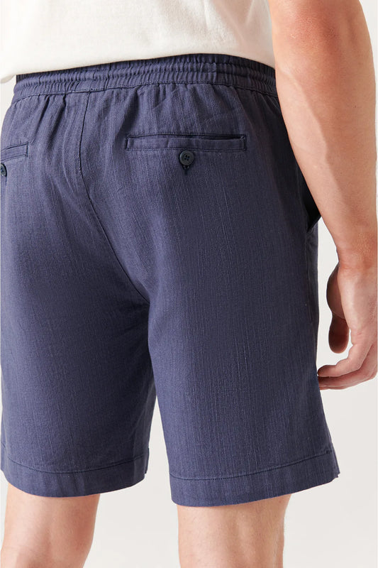 Avva Men's Indigo Cotton Shorts