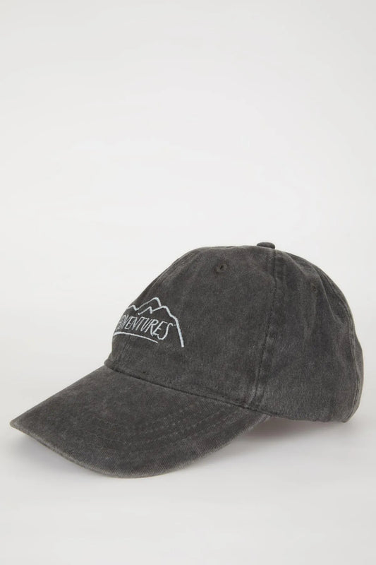 Defacto Men's Embroidered Cotton Cap Hat