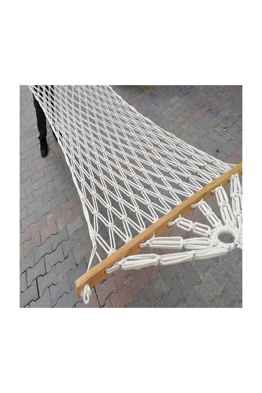 Ipek Garden Single Double Layer Braided Luxury Hammock Swing