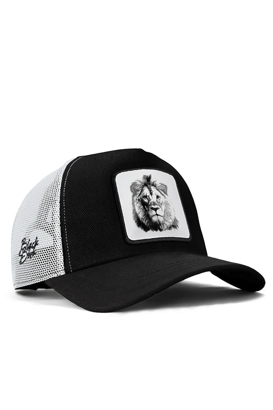 BlackBörk Men's Black-white Baseball Lion Hats