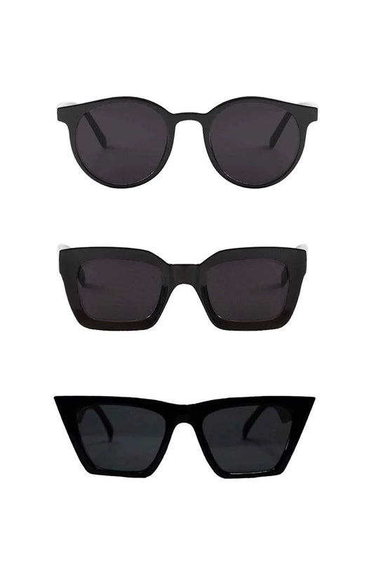 Modalucci Men's Black 3-Piece Opportunity Sunglasses