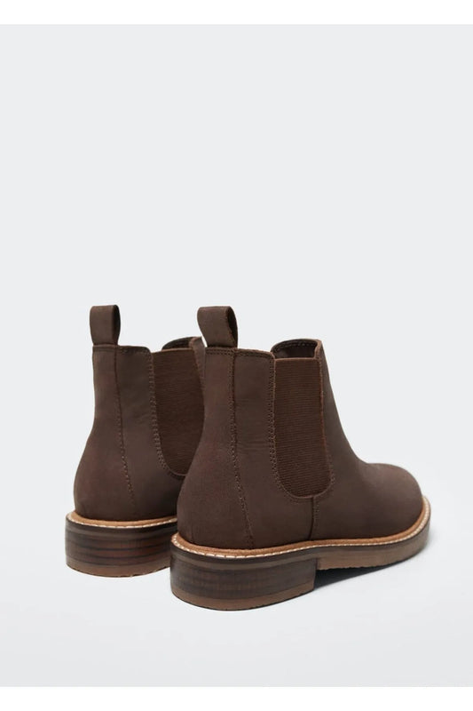 Mango Kids Girl's Brown Leather Boots