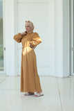 Bella Shop Women's Golden Satin Dress