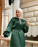 Bella Shop Women's Turkish Satain Dress