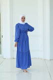 Bella Shop Women's Turkish Accessory Blue Dress
