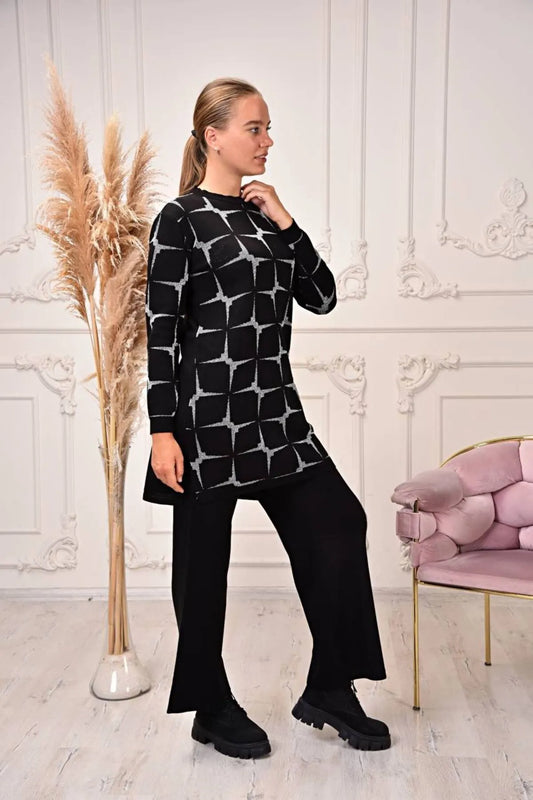 Volt Clothing Women's Star Patterned Knitwear Sets