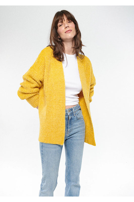 Blue Women's Yellow Cardigan