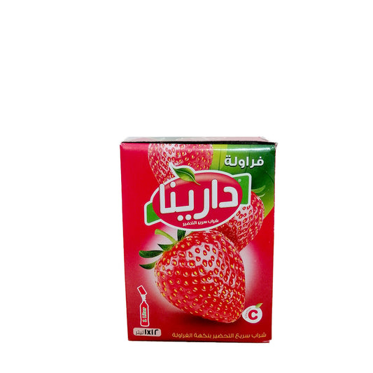 Darina Strawberry Instant Drink 12 * 1 L   عصير دارينا فراولة شراب