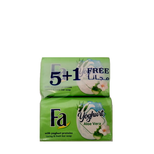 Fa Bar Soap With Yoghurt Aloe Vera 5+1 Free  فا صابون بالزبادي وألوفيرا 5+1 مجانًا