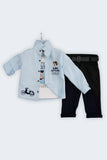 Gold Class Kidswear Boy's Buttoned 4-Piece Blue Sets
