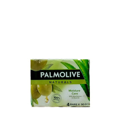 Palmolive naturals Moisture Care With Aloe Extract & Olive Oil 4 PCS صابون بالموليف عناية مرطبة مع خلاصة الصبار وزيت الزيتون