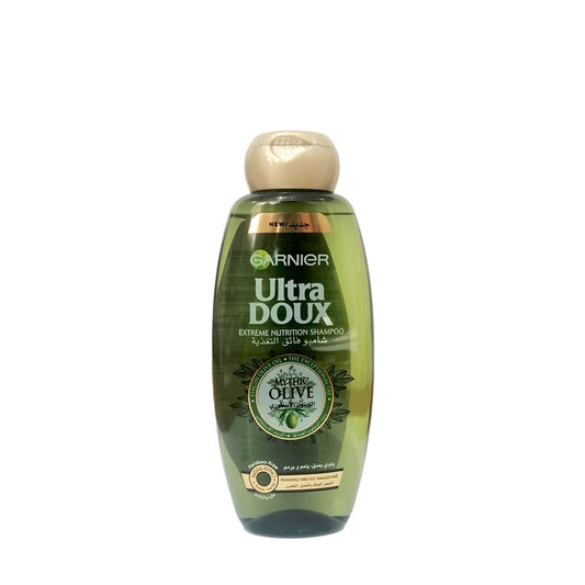 Garnier UltraDoux Extreme Nutrition Shampoo Virgin Olive Oil 400 ml غارنييه الترا دو - شامبو فائق التغذية بزيت الزيتون البكر