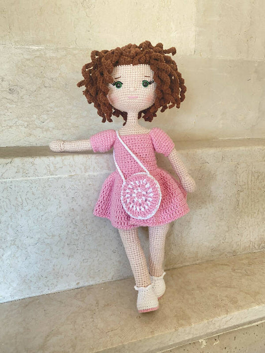 Handmade By Noha Handmade Crochet Doll Elsa Weight: 140 gram height : 40 cm