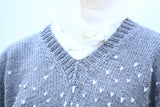 Knittember Handmade Knitting "Frosty Evergreen" Vest for Women