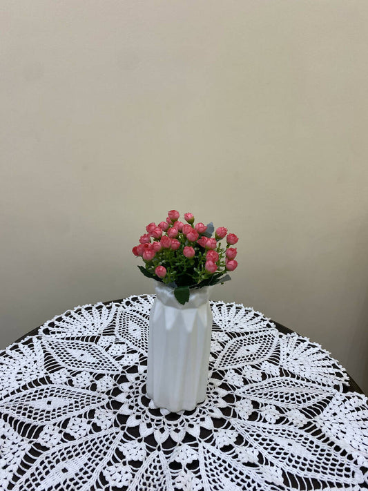 Massa Flowers Wihte Plastic Vase 25cm