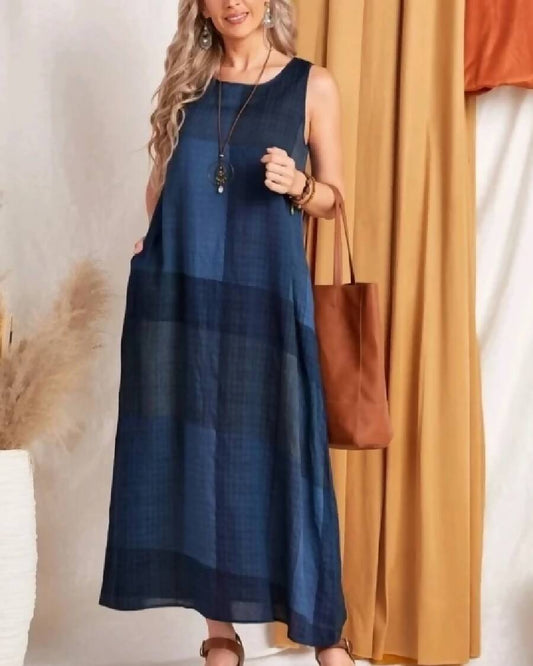Fashion Beauty Style 7 Color Block Casual Dress For Women