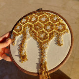Divine Threads Handmade Honeycomb Embroidery Hoop 21 cm (Valentine Special)