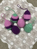 Roudainas Art Crochet Easter Eggs Purple