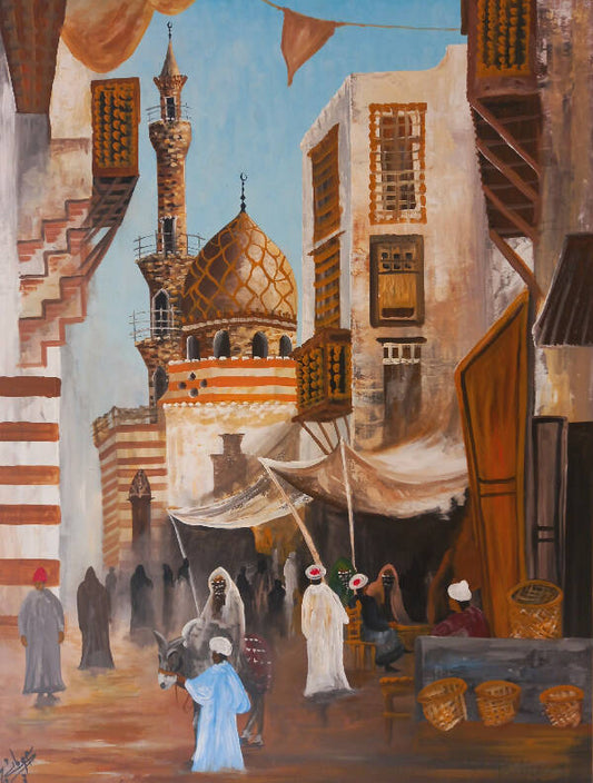 Mohammad Houmani Art Lebanese Handmade Oriental Painting 110 x 70 cm