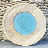 Julyana Chehab Handmade Azure-Wood-Ready Coaster 9 cm
