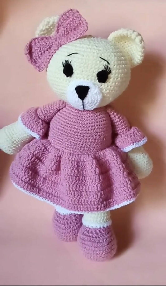 Classy Handmade Touch Crochet Teddy Bear Toy