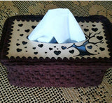 Maison du crochet tissue box brown /علبة منديل ورقي