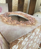 Shabby Chic Rusty Pink Tissue Box