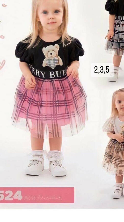 Rita Fashion Kids Turkish Pink Dress for Girls Size 2.3.5 y