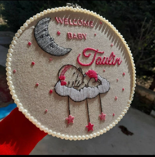 Angies Embroidery Handmade Embroidered 26cm Hoop