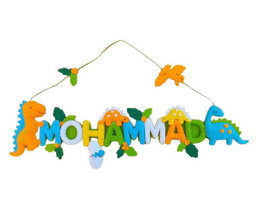 Crenay Handmade Dinosaur Name Wall Hanger 30cm x 15cm