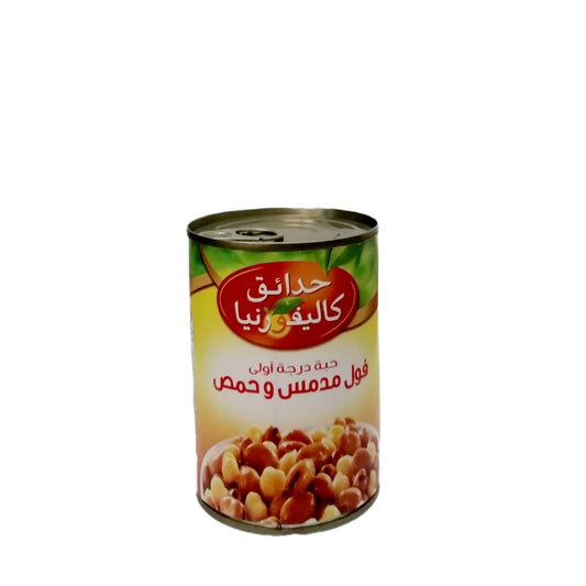 California Garden Fava Beans & Chickpeas 400 g حدائق كاليفورنيا فول مدمس وحمص