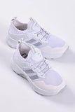 Tonny Black Boy's White Comfortable Breathable Fabric Lace-Up Sport Shoes