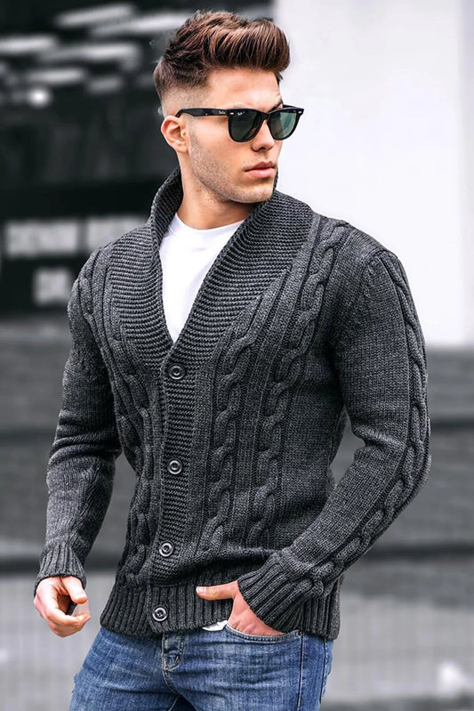 Madmext Men's Smoked Knitted Cardigan