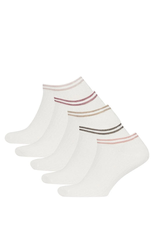 Defacto Women's 5-Piece Cotton Booties Socks