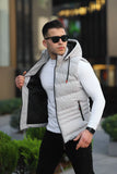 Boymen Men's Stone Waterproof Removable Hooded Vest