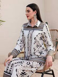 Mulvari Women's Print Long Sleeve Shirt and Pants Sets