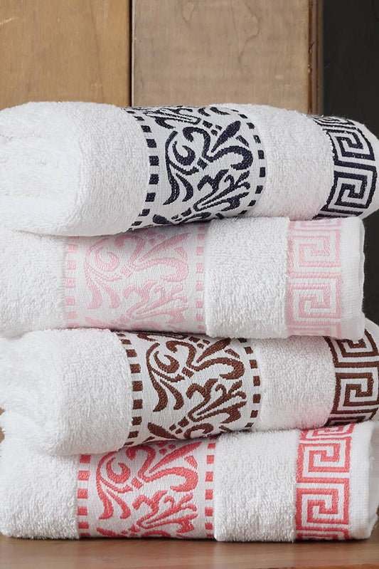 Zeynep Tekstil Bathroom Set of 4 50x90 Cm Hand & Face Towels