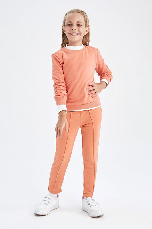 Defacto Girl's Orange School Sweatpants