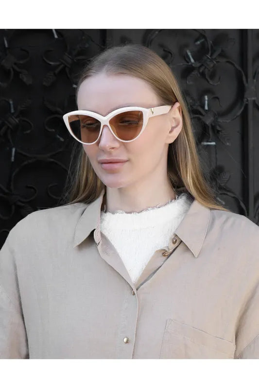 ModaLand Women's Beige Trendy Lightweight Sunglasses