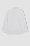 Defacto Boy's White Linen Look Long Sleeve School Shirt