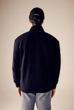 Defacto Men's Black Comfort Fit Zippered High Collar Sweatshirt