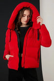 Lela Women's Hooded Zippered Puffer Coat