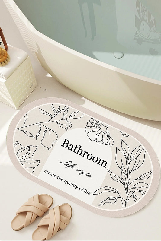 Decomia Home Digital Non-Slip Washable Bathroom Bath Mat