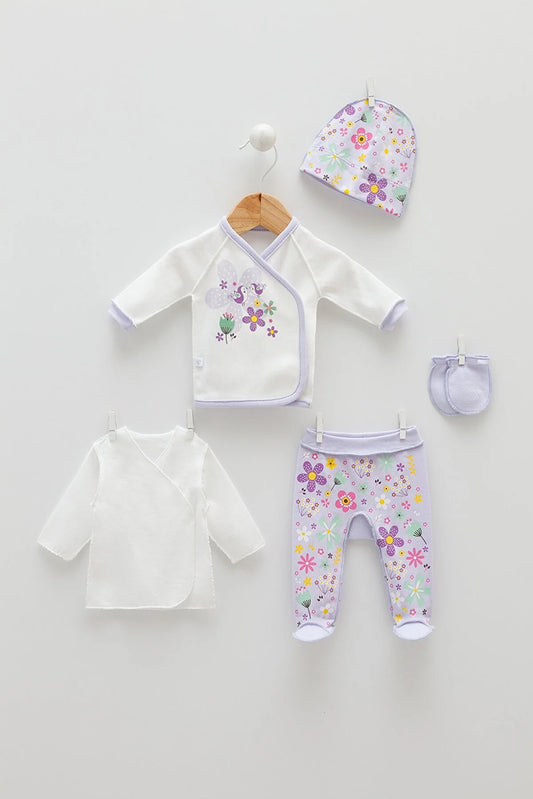 Caramell Baby Lila Premature - Early Born Baby 5-Piece Baby Set